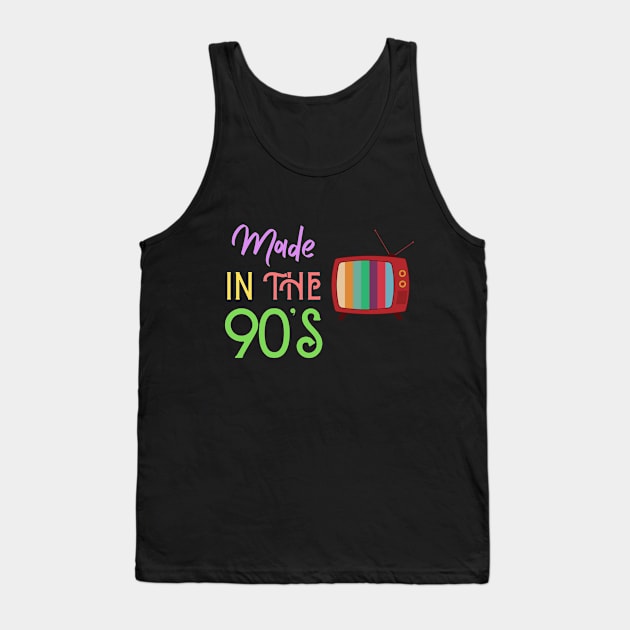 Vintage Colorful TV Games 90's 80's Floppy Disk Retro Made in the 70s 1990 Classic Cute Funny Gift Sarcastic Happy Fun Introvert Awkward Geek Hipster Silly Inspirational Motivational Birthday Present Tank Top by EpsilonEridani